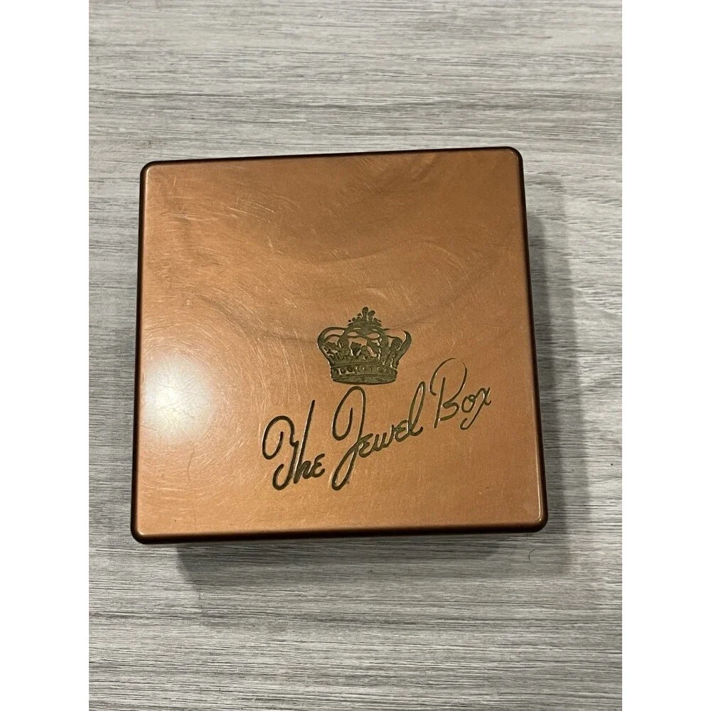 Vintage The Jewel Box coaster set of 6- Plastic Copper Color (not real copper)